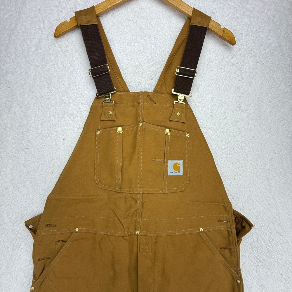 Carhartt Traditional Duck Bib Overalls Mens 40x34 R05 BRN Brown USA NWT NOS
